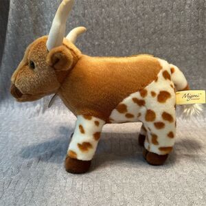Aurora Miyoni Texas Longhorn Bull Steer Plush  9" Tall Toy